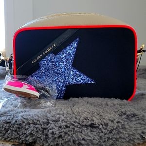 BRAND NEW! Golden goose Star glitter-detail crossbody bag